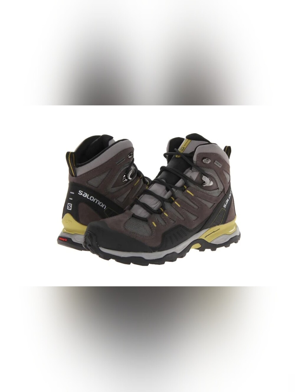 Salomon Quest 4D GTX Gore-Tex Hiking Brown/Grey/Yellow Hiking Boots Size US 8